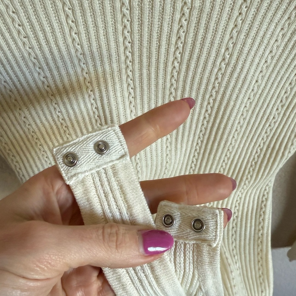 VICI Cream Ribbed Knit Bodysuit - Picture 4 of 9